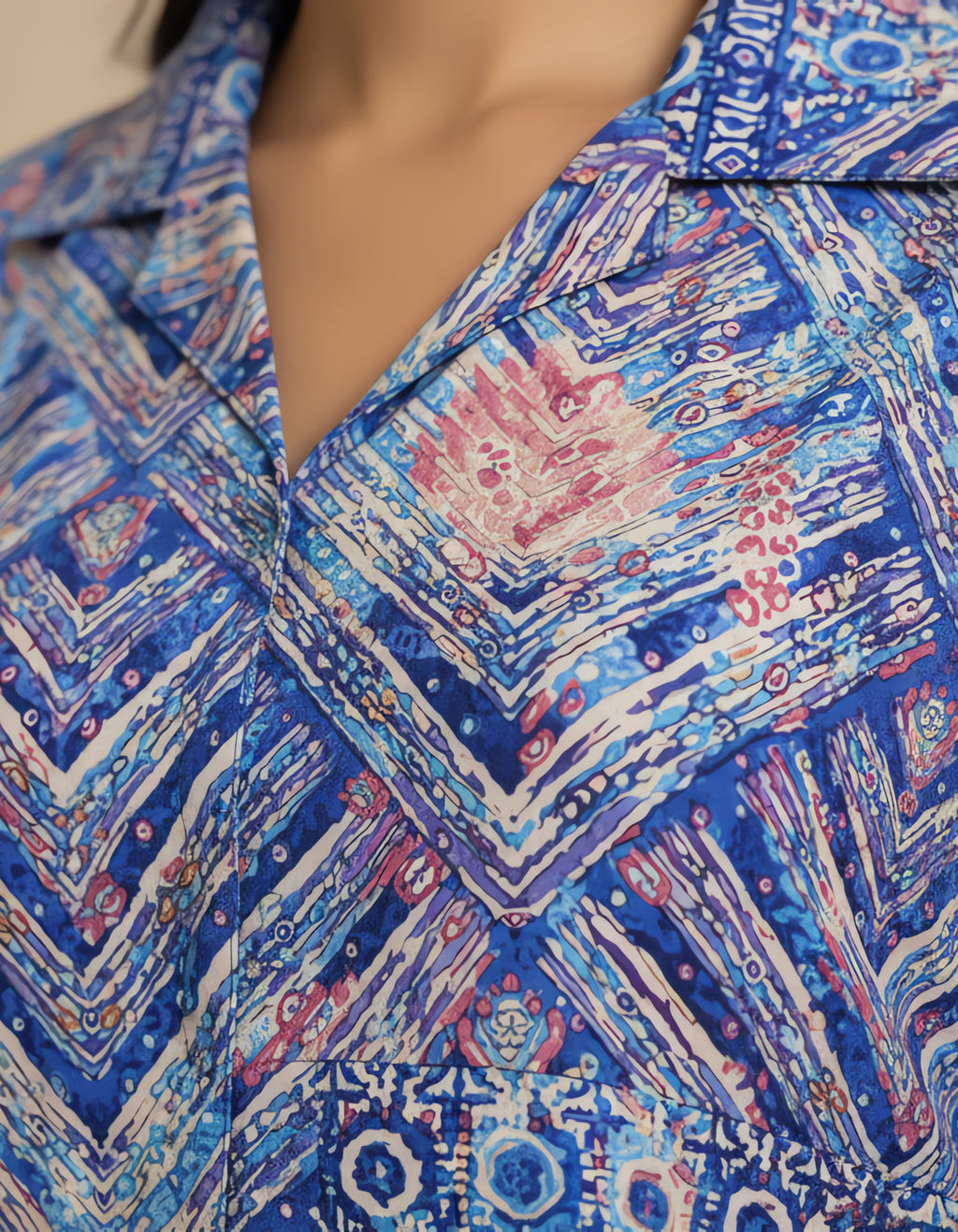 Royal Blue Printed Kasturi Silk Cord Set for Women