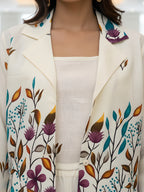 Premium Floral Print Blazer Co-ord Set for Women (Cotton)