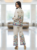 Premium Floral Print Blazer Co-ord Set for Women (Cotton)