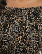 Off-Shoulder Smocked Printed Midi Dress | Viigobella