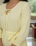 Elegant Solid Knee-Length Dress | Delta Fabric | Viigobella