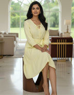 Elegant Solid Knee-Length Dress | Delta Fabric | Viigobella