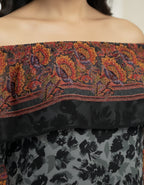 Multicolor Off-Shoulder Layered Georgette Top | Viigobella