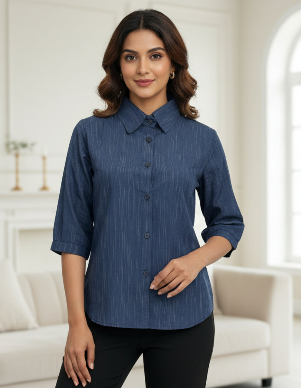 Classic Button-Down Cotton Shirt Top | Office & Casual Wear | Viigobella