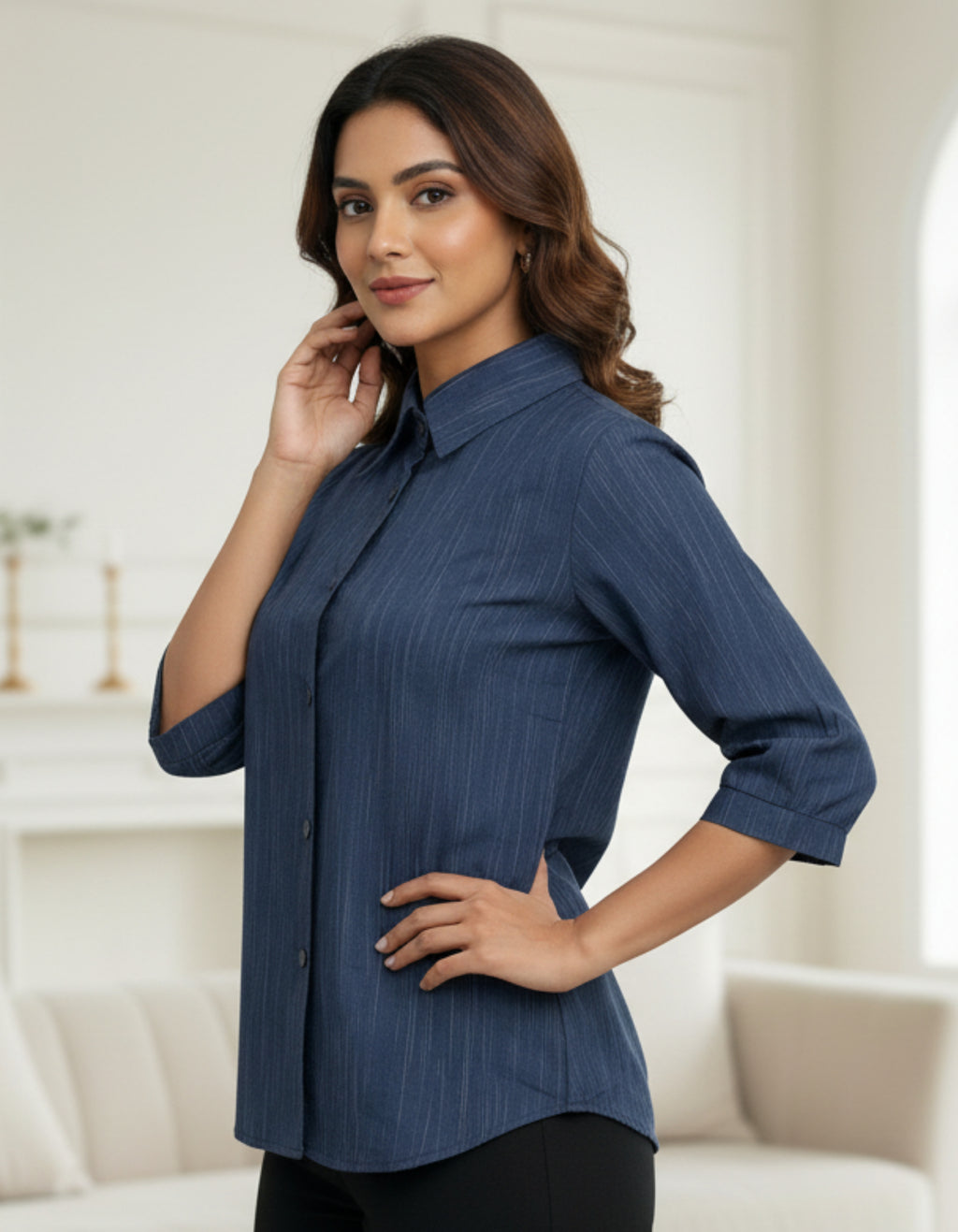 Classic Button-Down Cotton Shirt Top | Office & Casual Wear | Viigobella