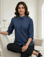 Classic Button-Down Cotton Shirt Top | Office & Casual Wear | Viigobella