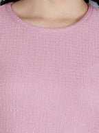 Viigobella Women’s Puff Sleeve Top in Pink Cotton Fabric