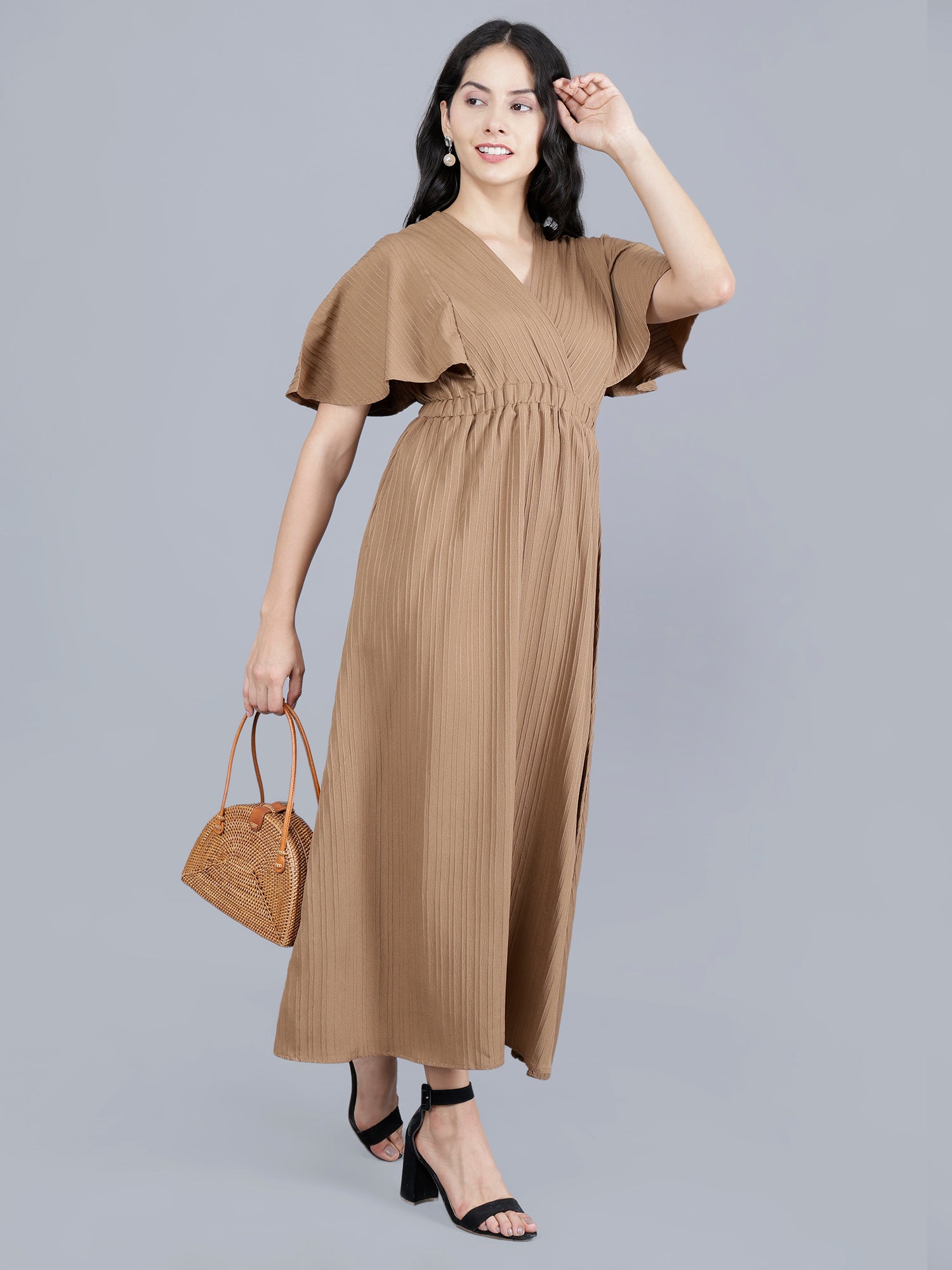 Viigobella Sustainable Sugarcane Fabric Flared Dress