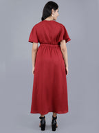 Viigobella Women’s Long Wrap-Style Dress in Sugarcane Fabric