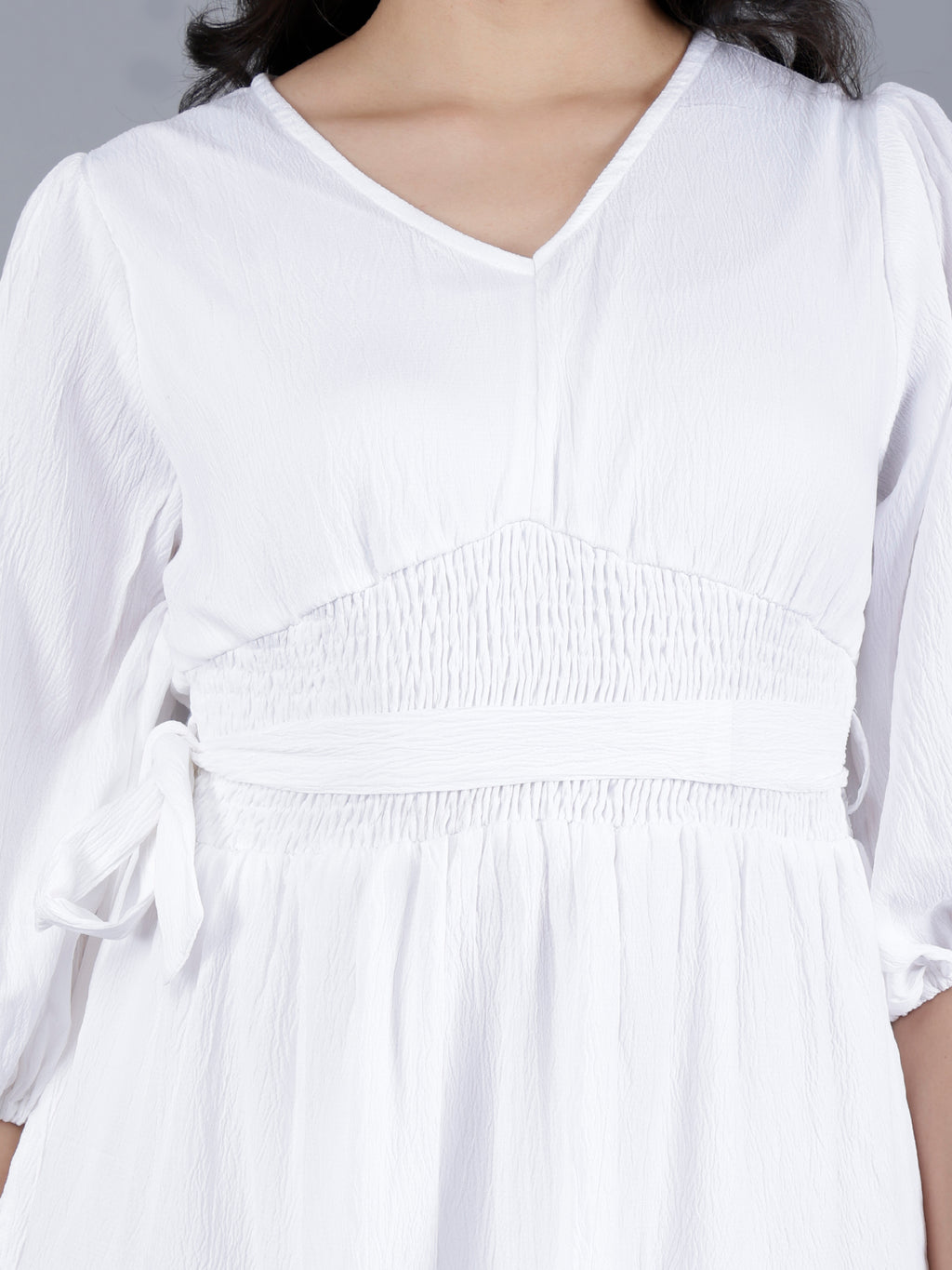 Viigobella Women’s Delta Fabric Tiered Short Dress with Smocked Waist – Export Quality