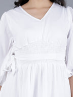 Viigobella Women’s Delta Fabric Tiered Short Dress with Smocked Waist – Export Quality