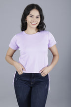 Viigobella Women’s Ribbed Crop Top in Lavender Rib Fabric