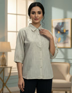 Classic Cotton Button-Down Shirt Top | Office & Daily Wear | Viigobella