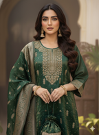 Premium Tissue Kurti Pant Set with Banarasi Dupatta & Matching Potli – Festive Ethnic Wear