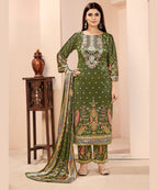 Premium Velvet Printed Straight Suit with Dupatta – Royal Winter Edition