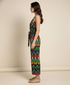 Viigobella Printed Crepe Crop Top & Tie-Up Palazzo Co-Ord Set