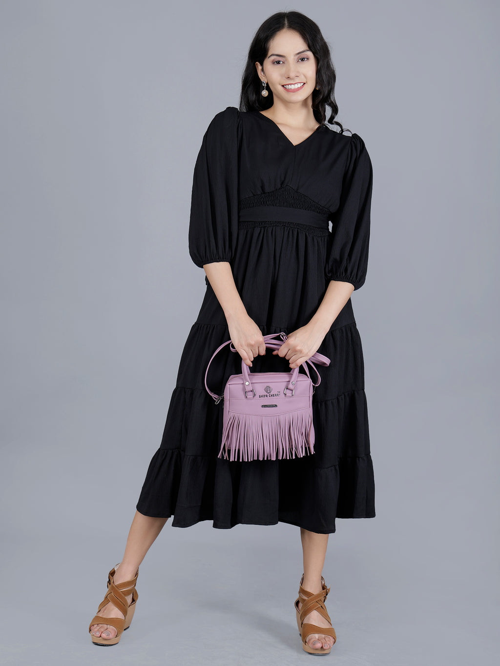 Viigobella Delta Fabric Tiered Long Dress