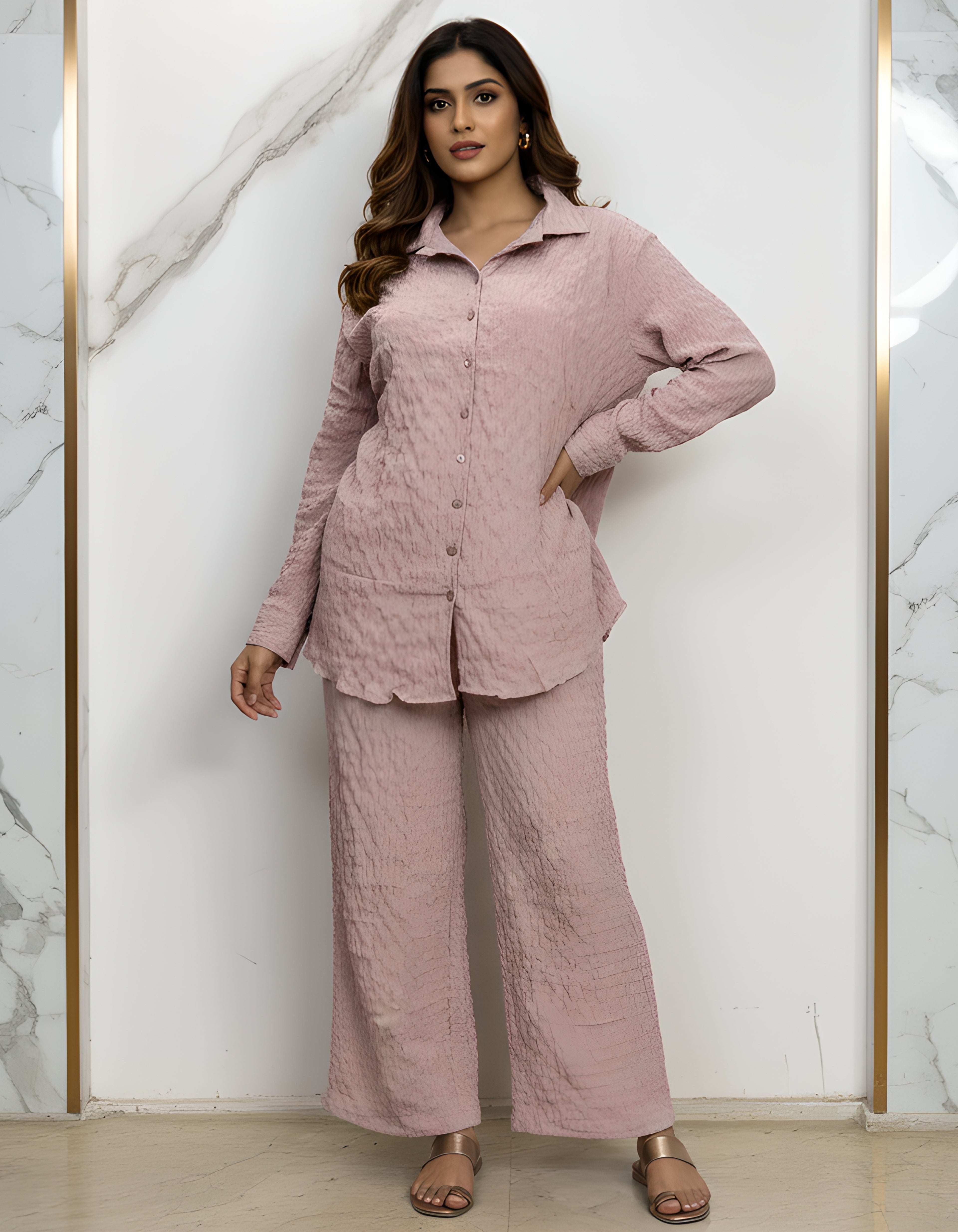 Women’s Premium Gucci Check Textured Co-ord Set