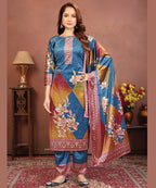 Premium Velvet Digital Printed Suit Set with Dupatta