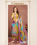 Premium Velvet Printed Suit Set with Dupatta