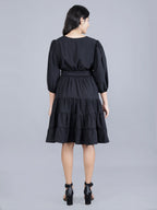 Viigobella Women’s Delta Fabric Tiered Short Dress with Smocked Waist – Export Quality