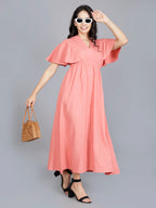 Viigobella Sustainable Sugarcane Fabric Flared Maxi Dress