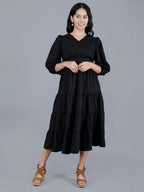 Viigobella Delta Fabric Tiered Long Dress