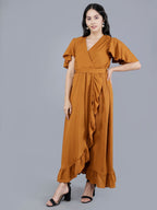 Viigobella Women’s Wrap Maxi Dress in Delta Fabric | Manufacturer & Exporter