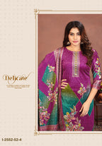 Premium Velvet Floral Printed Suit Set with Dupatta