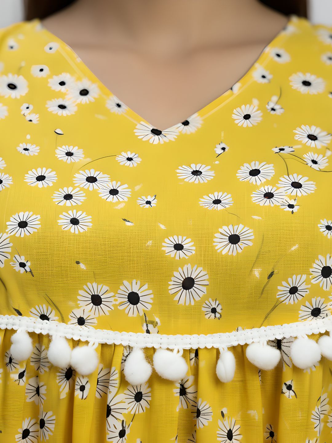 Floral Yellow Kaftan Co-ord Set for Women