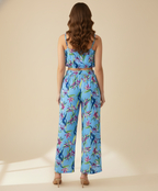 Viigobella Printed Georgette Ruffle Crop Top & Palazzo Co-Ord Set