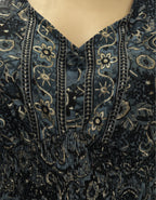 Viigobella Kasturi Silk  Paisley Printed Smocked Waist Maxi Dress