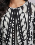 Striped Layered Georgette Top | Elegant Western Wear | Viigobella
