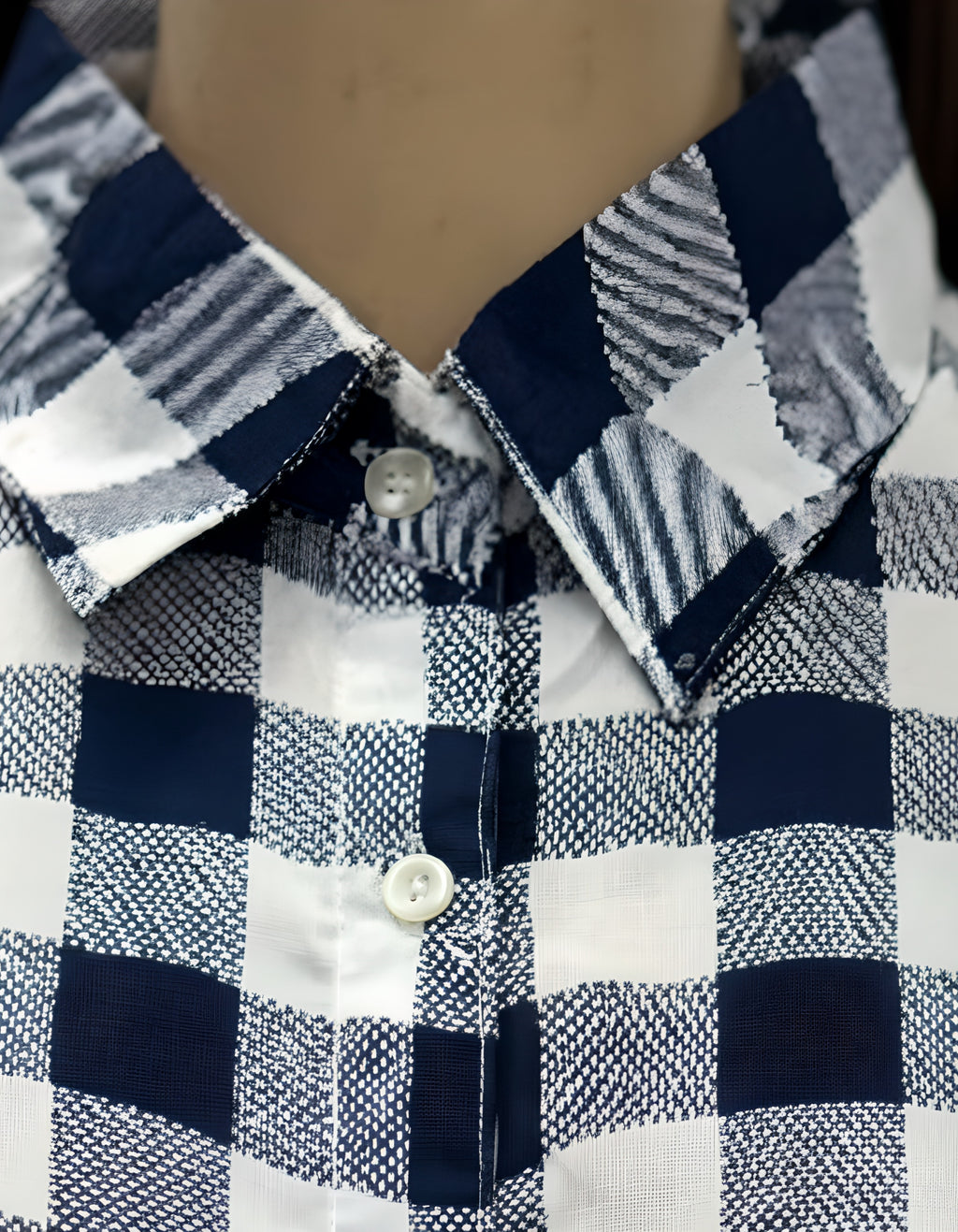 Blue & White Checkered Co-ord Set for Women