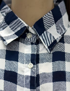 Blue & White Checkered Co-ord Set for Women