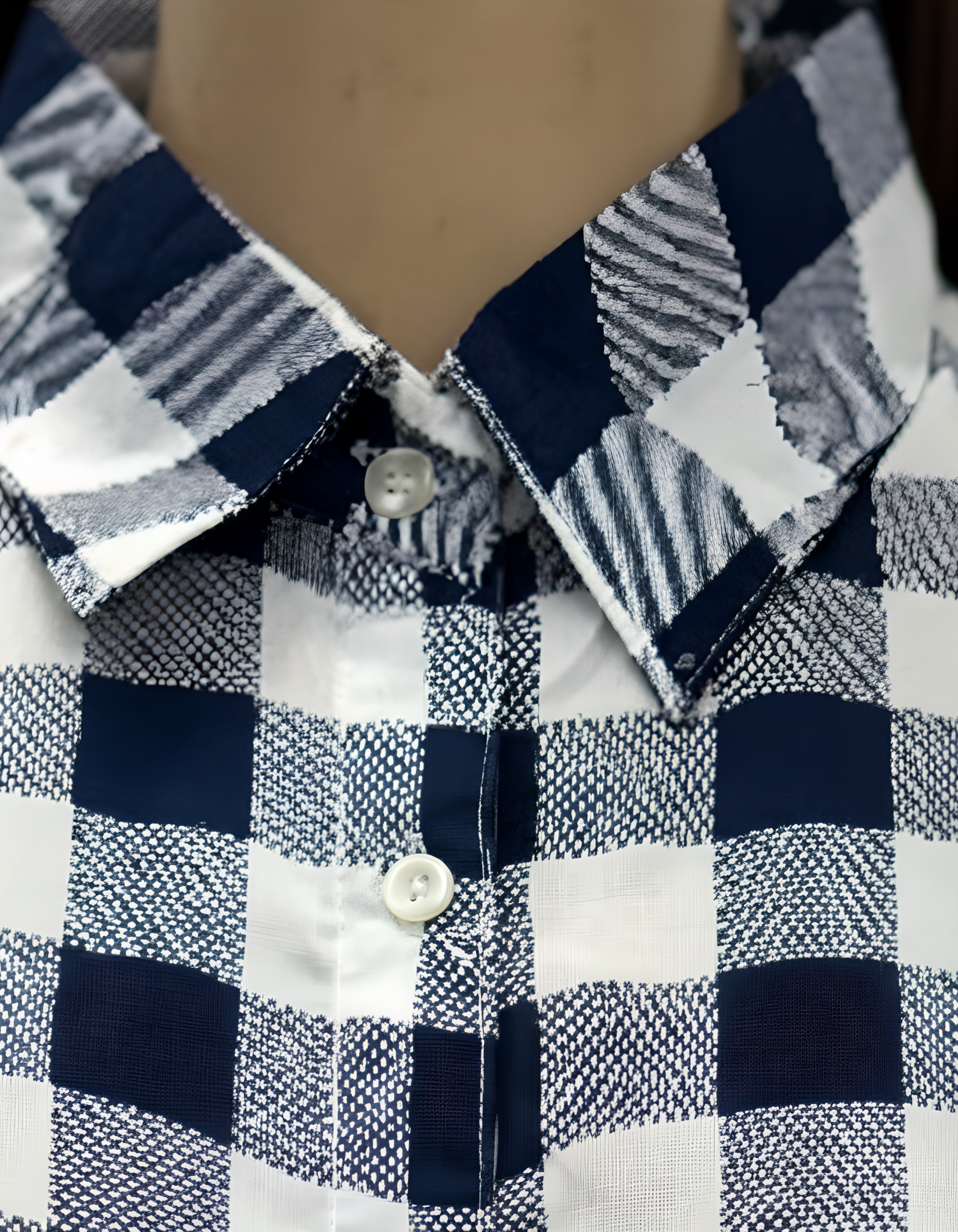 Blue & White Checkered Co-ord Set for Women
