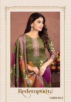 Premium Velvet Designer Printed Suit Set with Dupatta