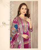 ViigoBella Premium Velvet Printed Straight Suit with Dupatta – Majestic Festive Edition