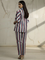 Multicolor Striped Co-ord Set for Women