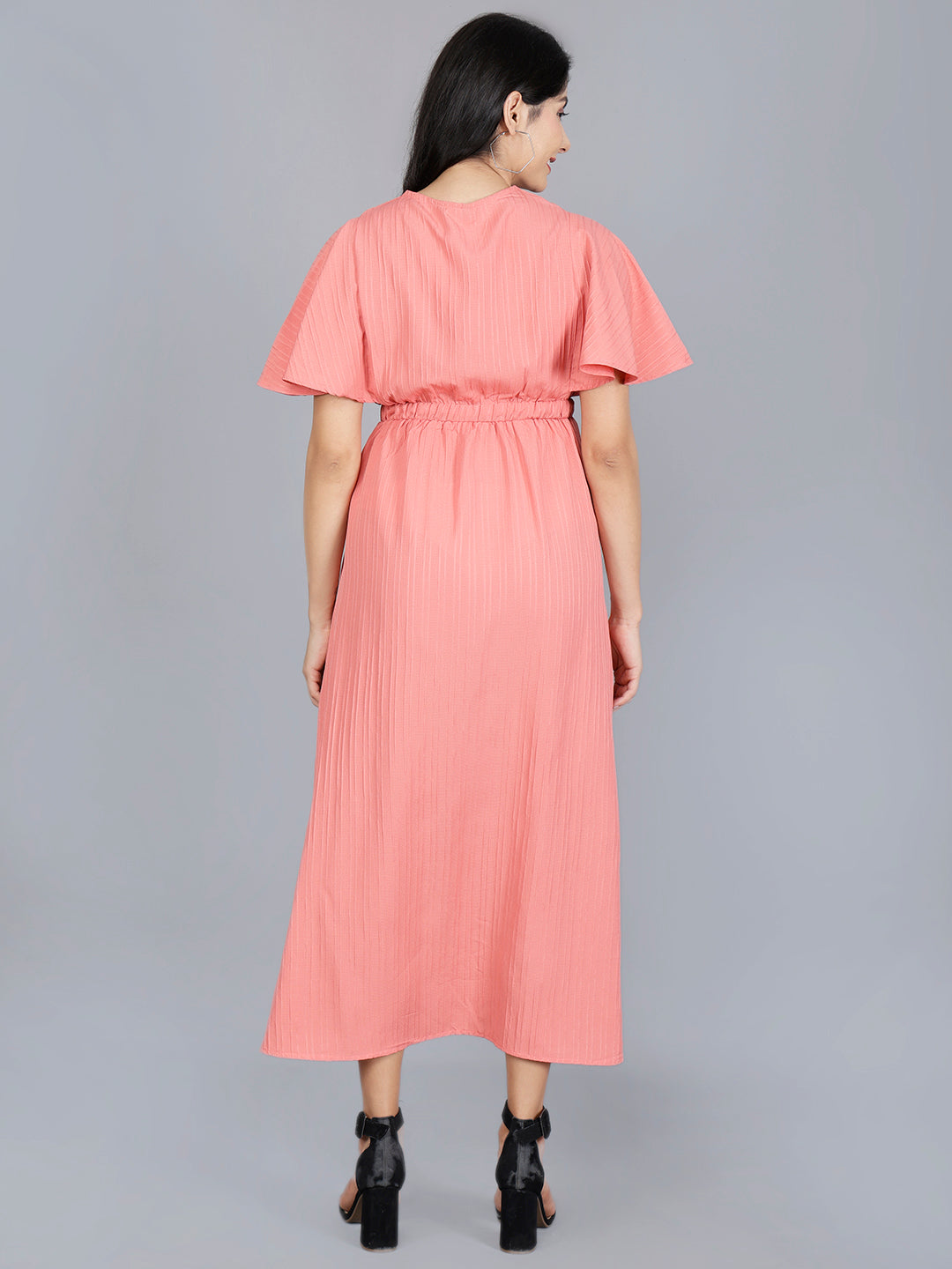 Viigobella Sustainable Sugarcane Fabric Flared Maxi Dress