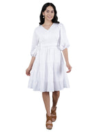 Viigobella Women’s Delta Fabric Tiered Short Dress with Smocked Waist – Export Quality