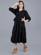 Viigobella Delta Fabric Tiered Long Dress